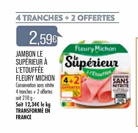 jambon le supérieur à l'étouffée fleury michon