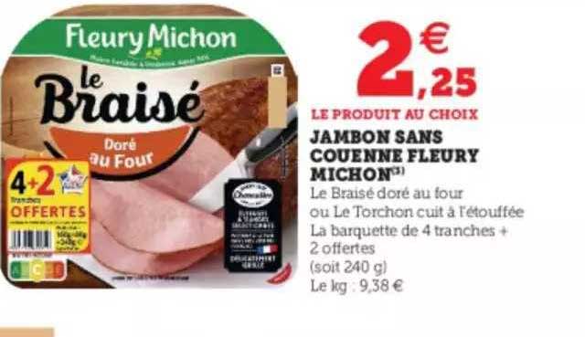 jambon sans couenne fleury michon