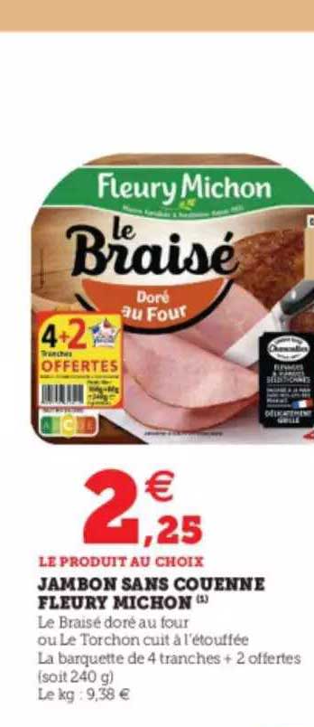jambon sans couenne fleury michon