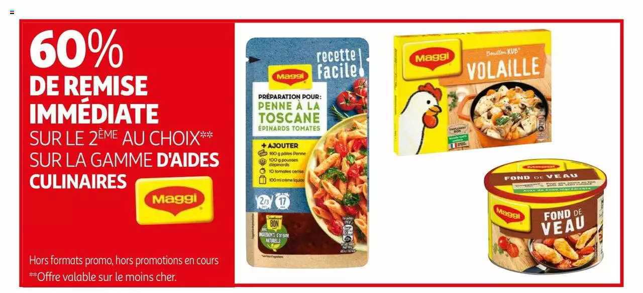 la gamme d'aides culinaires maggi