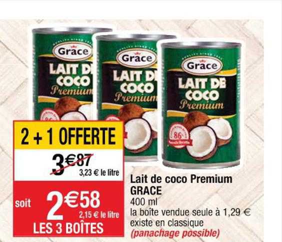 Lait De Coco Premium Grâce