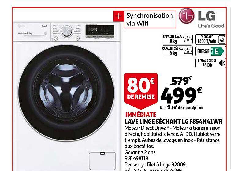 lave linge séchant lg