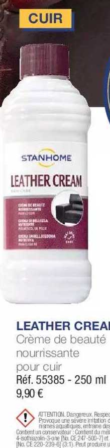 leather cream crème de beauté nourrissante pour cuir
