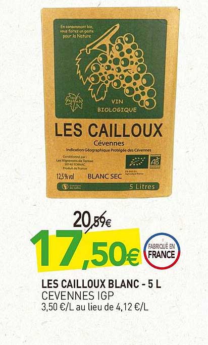 les cailloux blanc - 5 l cevennes igp