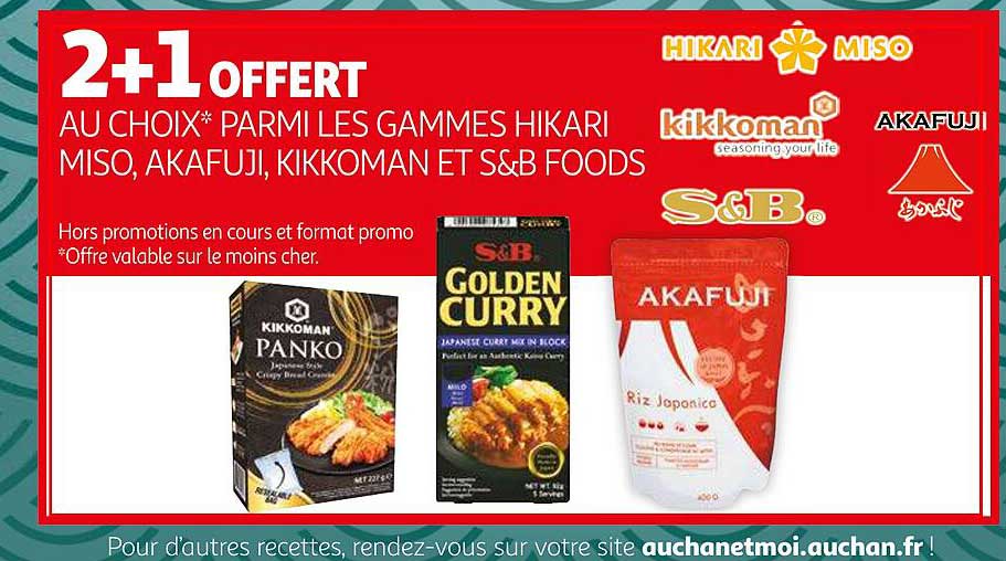 les gamme hikari miso, akafuji, kikkoman et s&b foods