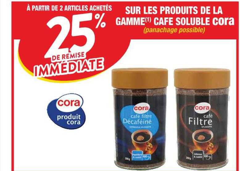 Les Produits De La Gamme Café Soluble Cora