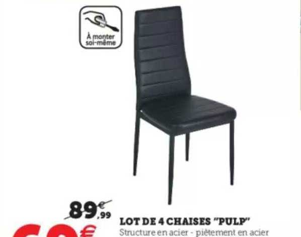 lot de 4 chaises "pulp"