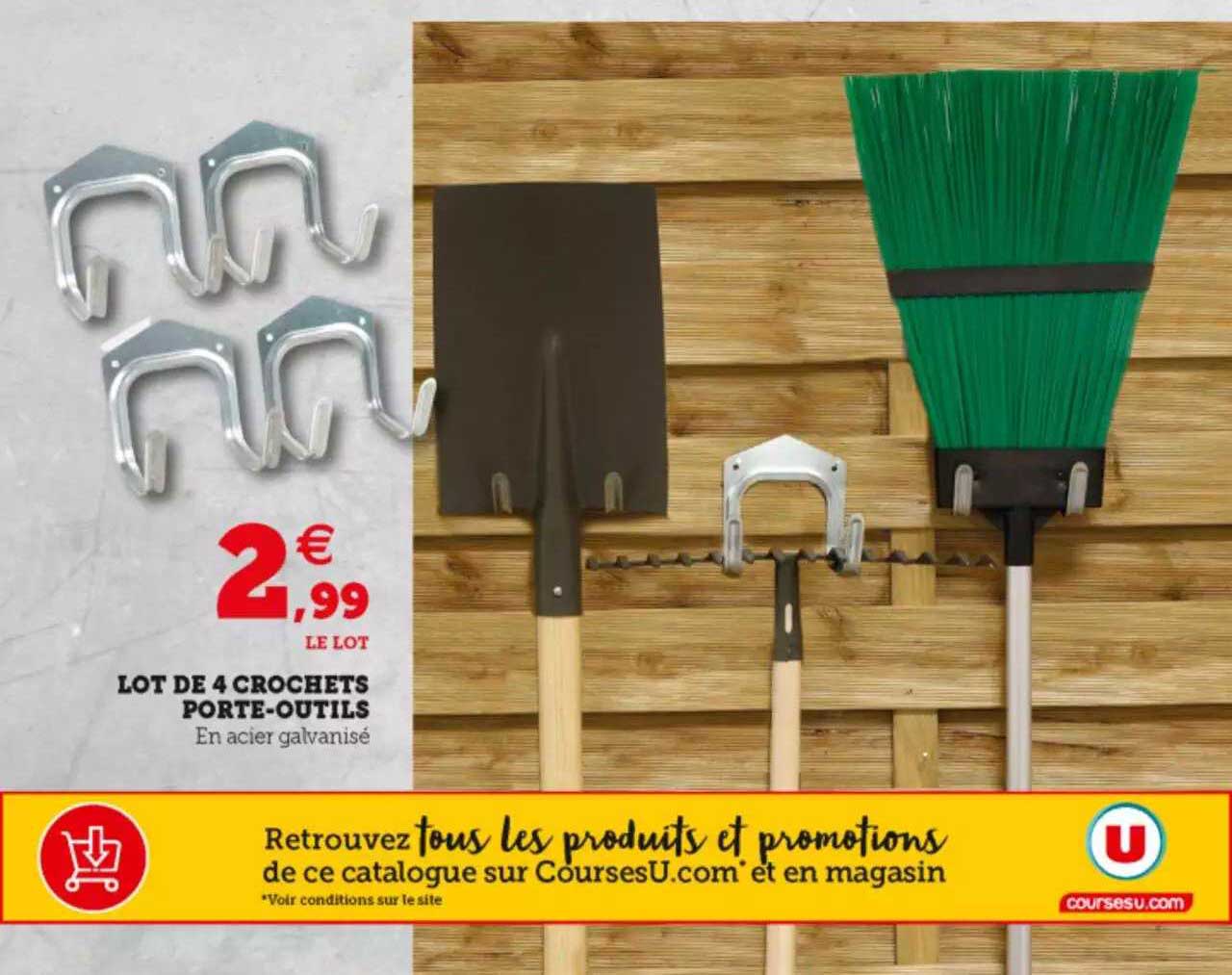 lot de 4 crochets porte-outils