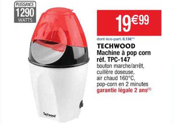 machine à pop corn techwood