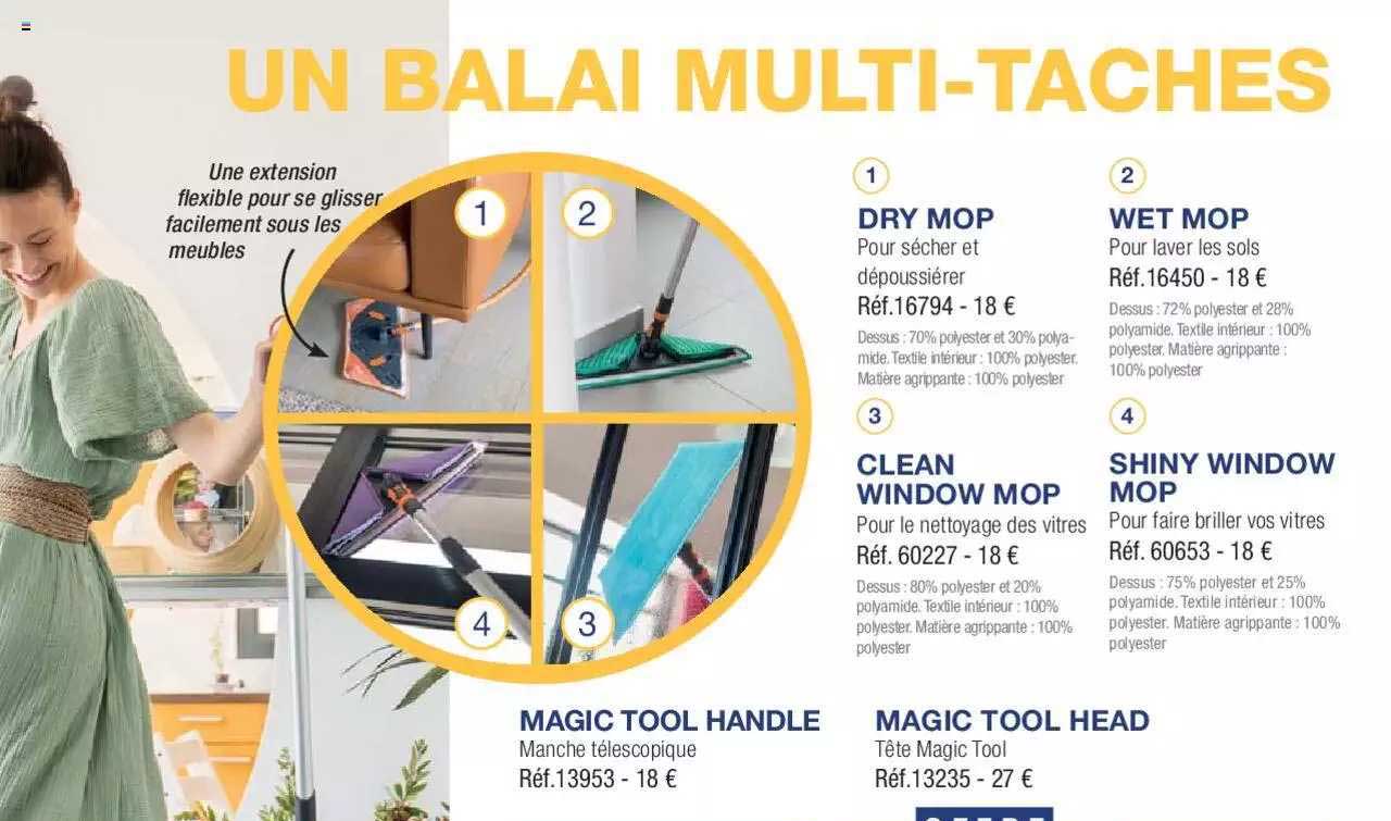 magic tool handle, dry mop, wet mop, clean window mop, shiny window mop magic tool head