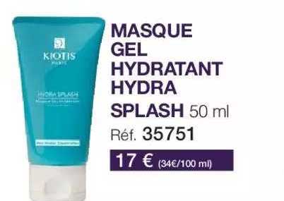 masque gel hydratant hydra splash kiotis paris