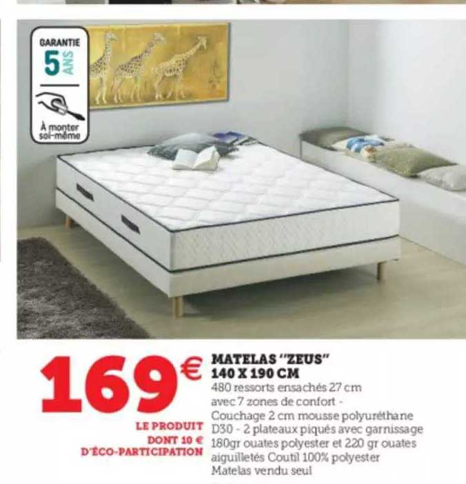 Matelas "zeus" 140 X 190 Cm