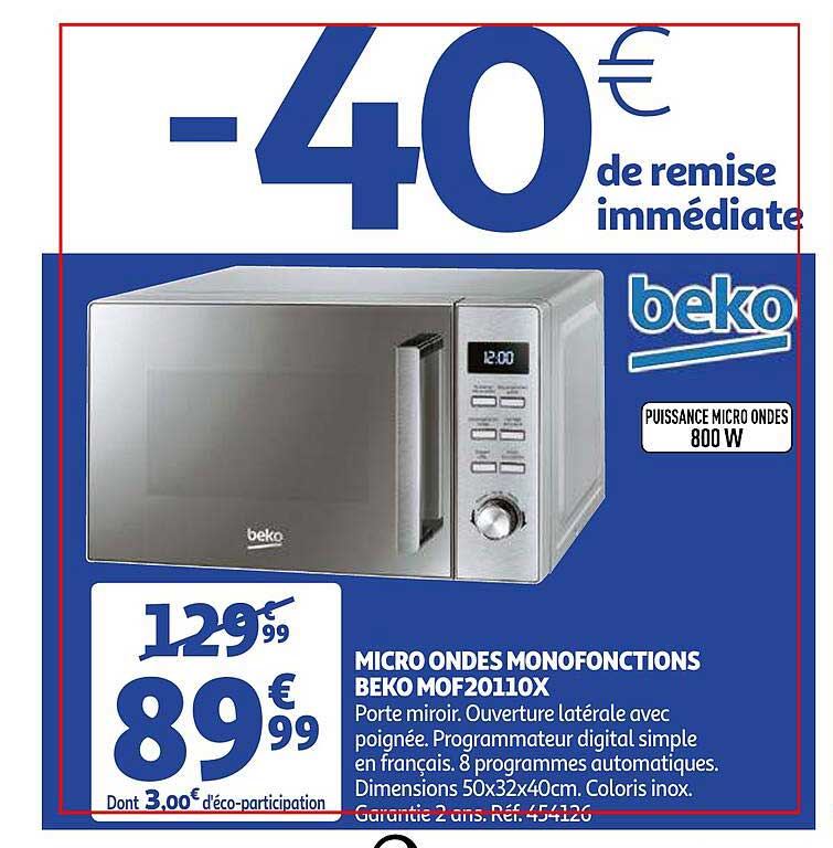 micro ondes monofonctions beko