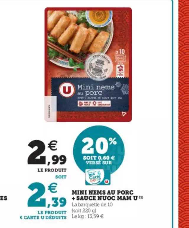 mini nems au porc + sauce nuoc mam u