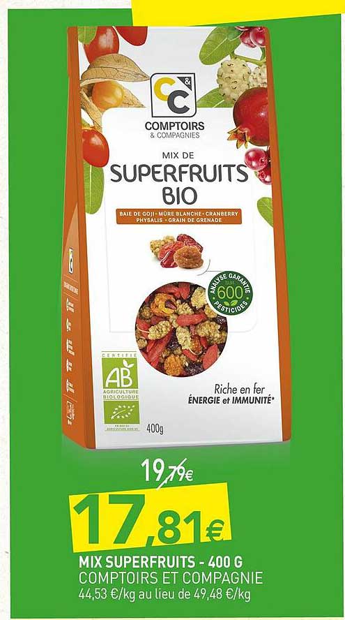mix superfruits - 400 g comptoirs et compagnie