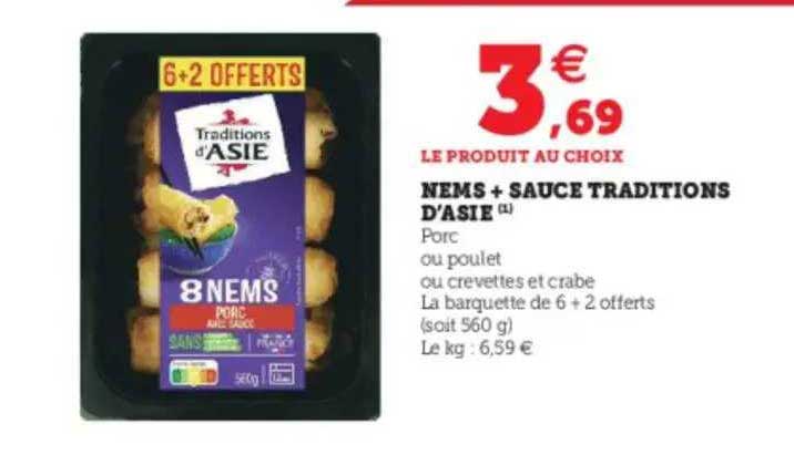 nems + sauce traditions d'asie