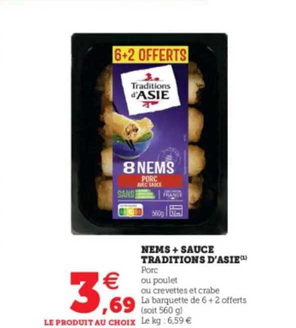 nems + sauce traditions d'asie