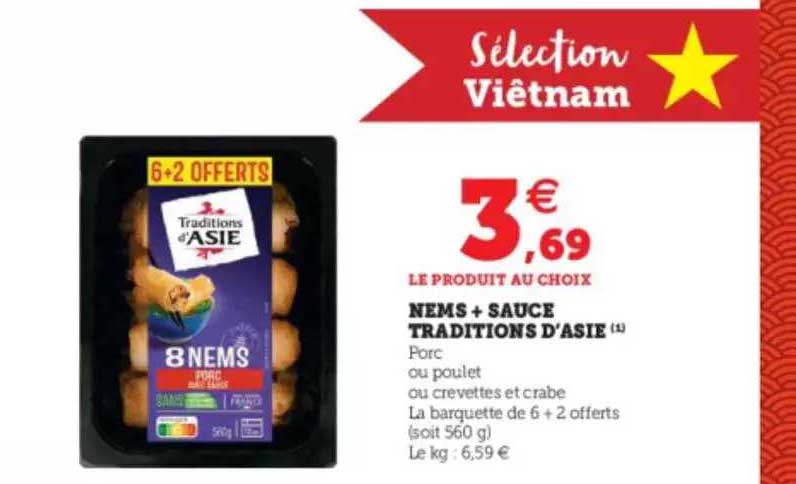 nems + sauce traditions d'asie
