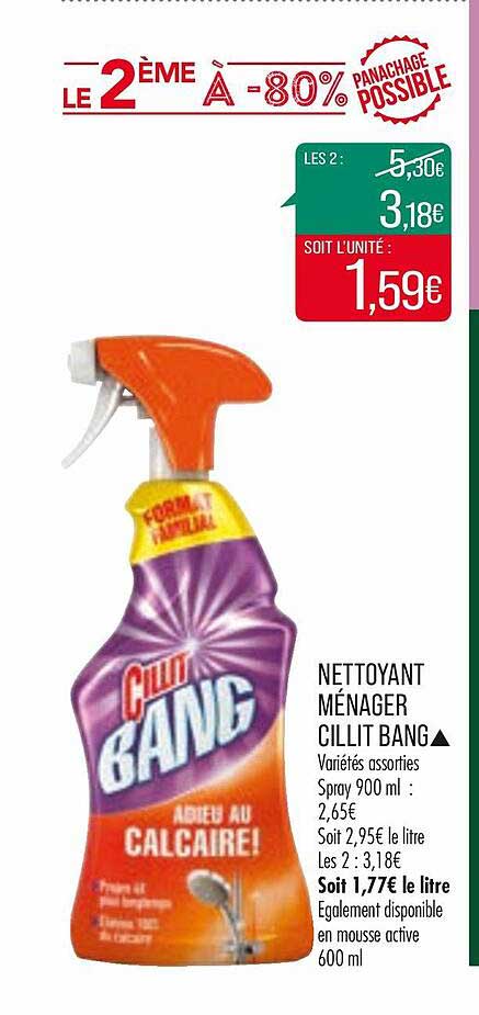 nettoyant ménager cillit bang