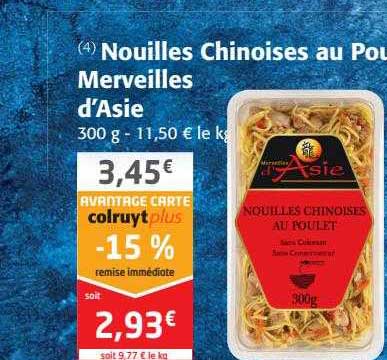nouilles chinoises au poulet merveilles d'asie