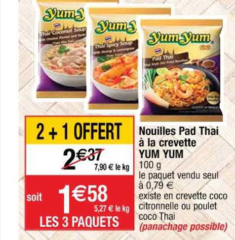 nouilles pad thai à la crevette yum yum