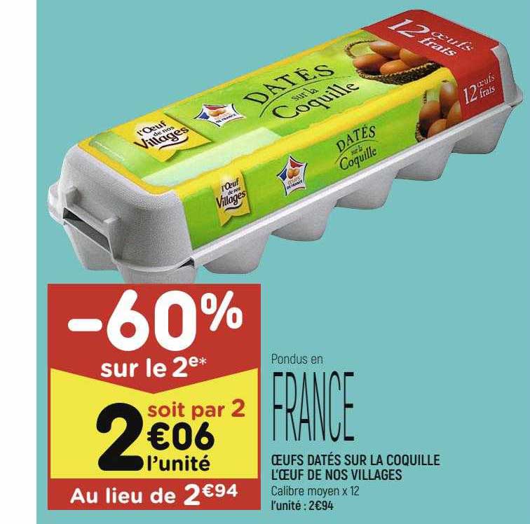 oeufs datés sur la coquille l'œuf de nos villages