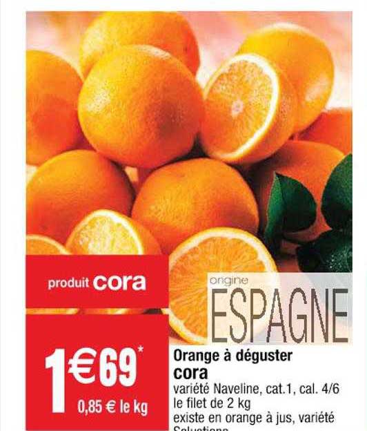orange à déguster cora