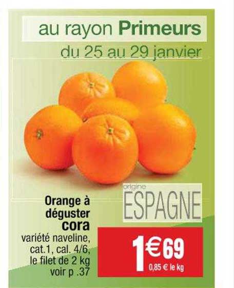 orange à déguster cora