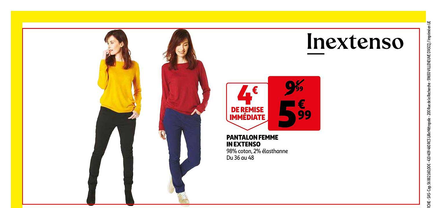 pantalon femme in extenso