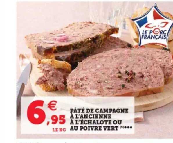 pâté de campagne à l'ancienne à l'échalote ou au poivre vert