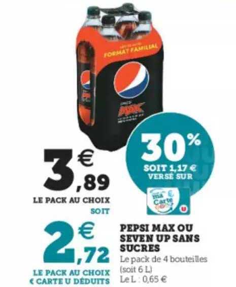 pepsi max ou seven up sans sucres