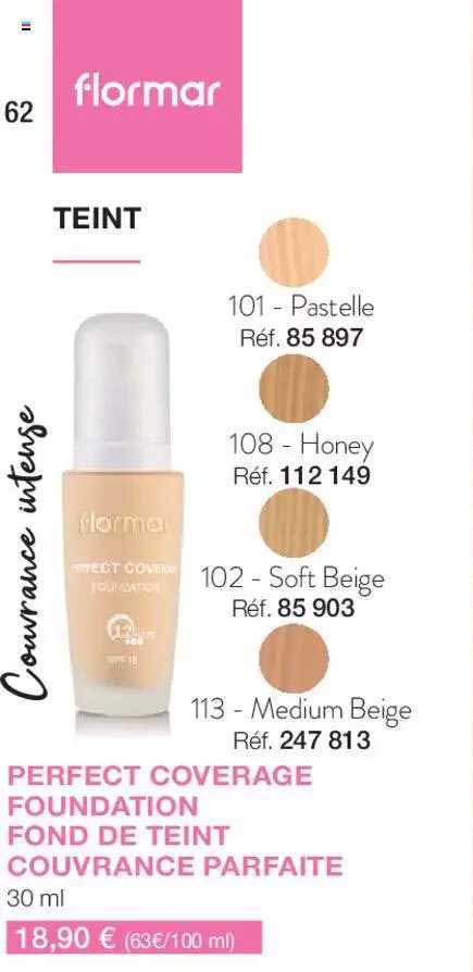 perfect coverage foundation fond de teint couvrance parfaite