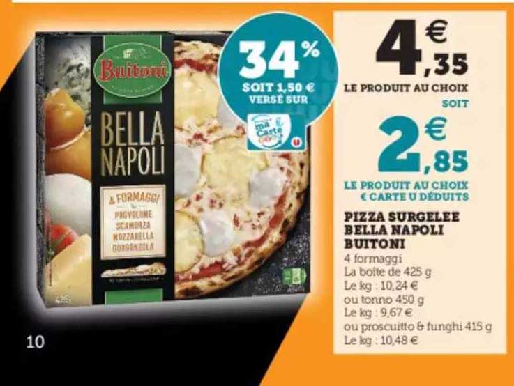 Pizza Surgelée Bella Napoli Buitoni