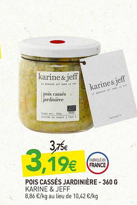 pois cassés jardinière karine & jeff - 360 g