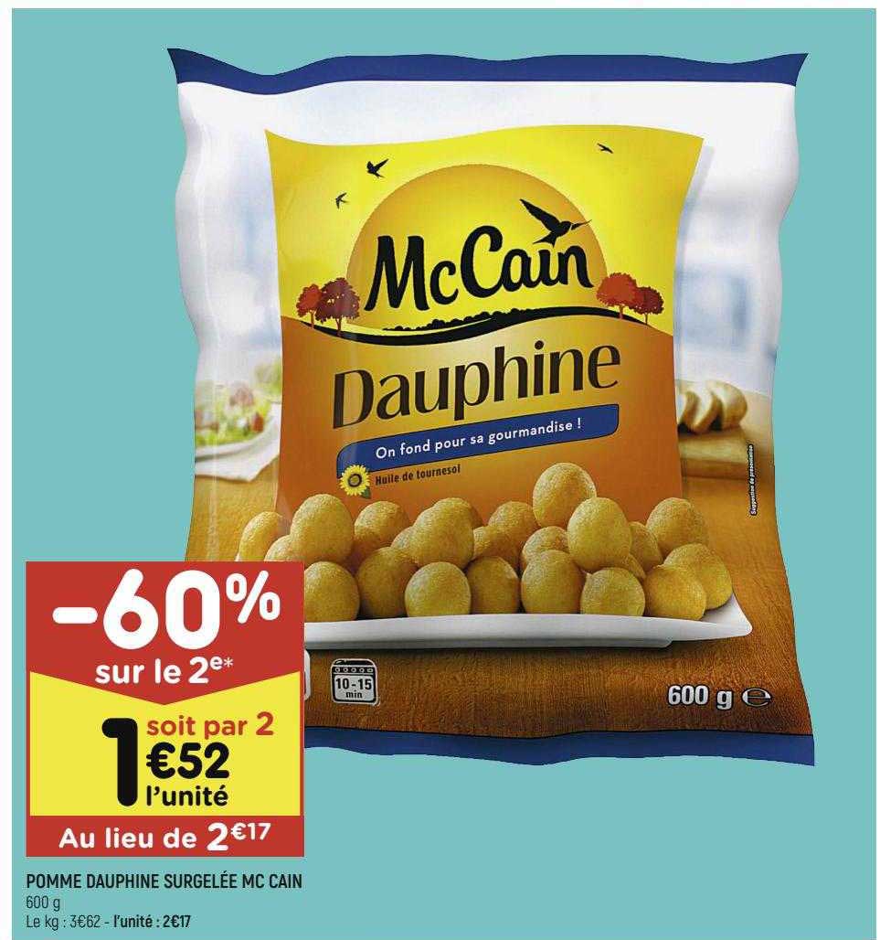 pomme dauphine surgelée mc cain