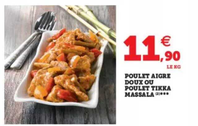 poulet aigre doux ou poulet tikka massala