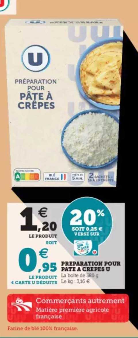 Préparation Pour Pâte à Crêpes U