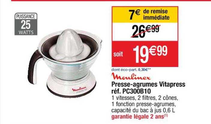 presse-agrumes vitapress moulinex