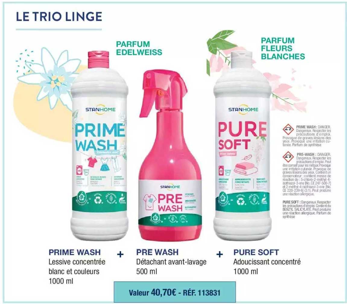 prime wash + pre wash + pure soft