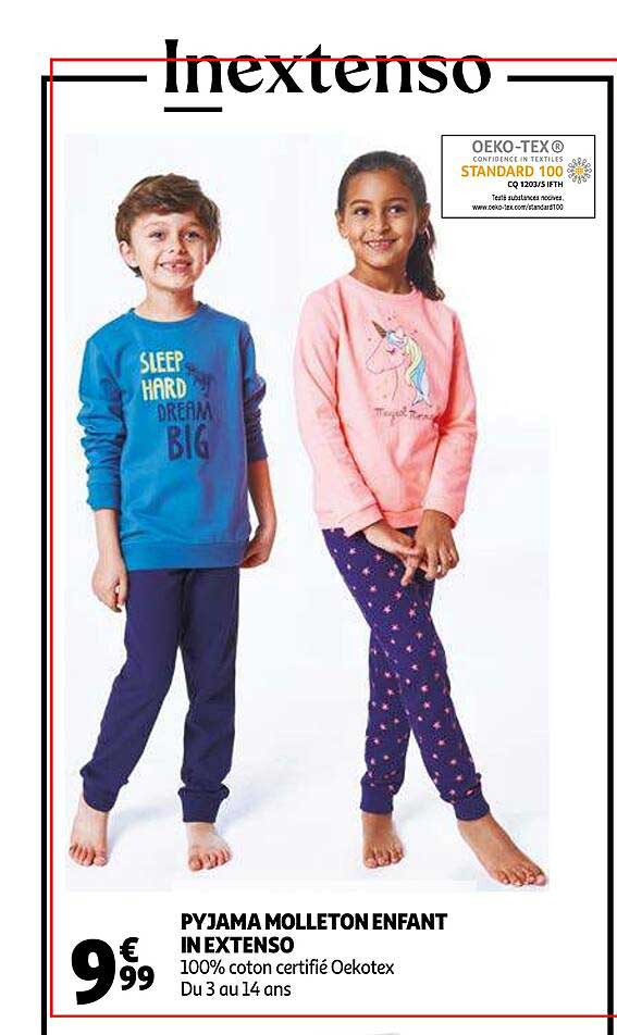 pyjama molleton enfant in extenso
