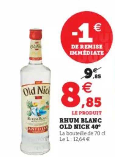 Rhum Blanc Old Nick 40°
