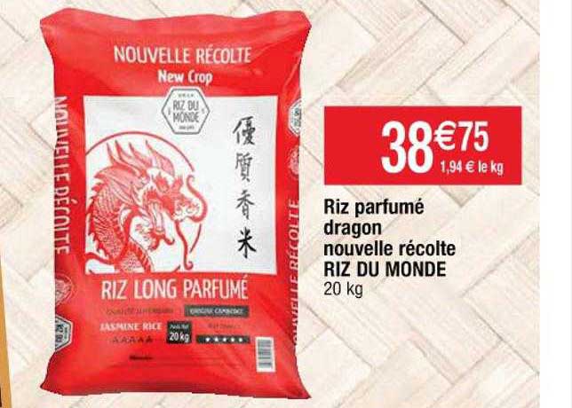 riz parfumé dragon nouvelle récolte riz du monde