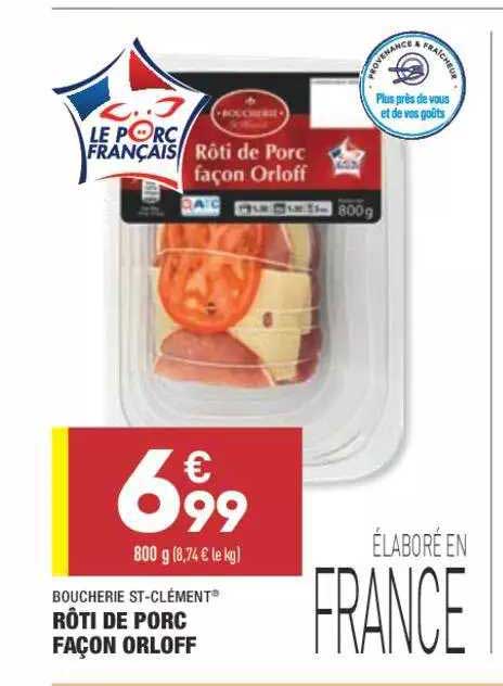 rôti de porc façon orloff boucherie st-clément