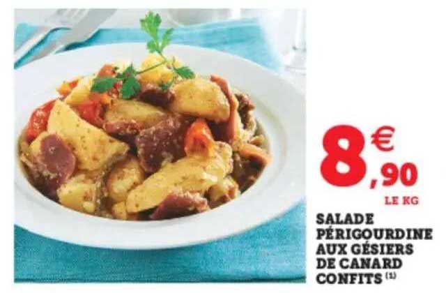 salade périgourdine aux gésiers de canard confits