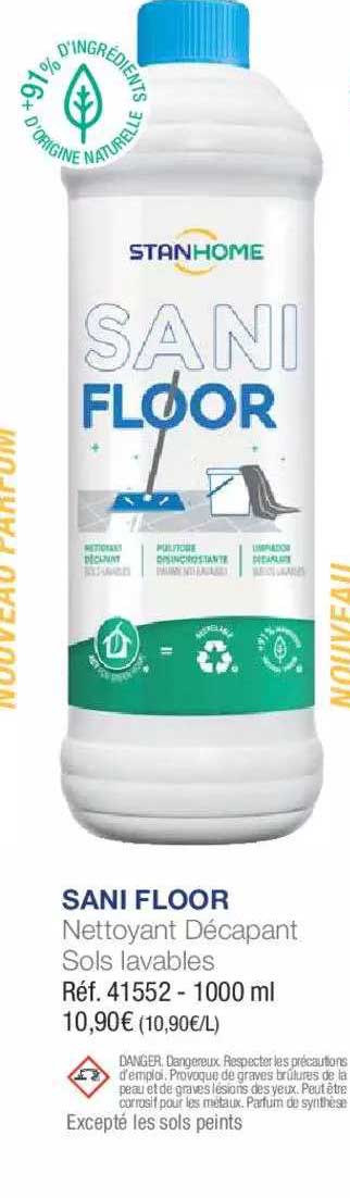 sani floor nettoyant décapant sols lavables