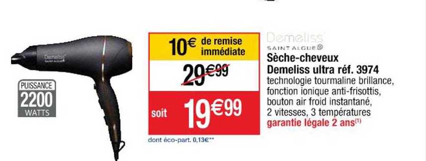 sèche-cheveux demeliss ultra