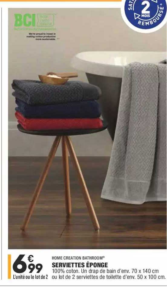 Serviettes éponge Home Creation Bathroom