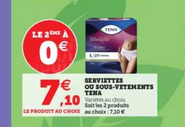 serviettes ou sous-vêtements tena
