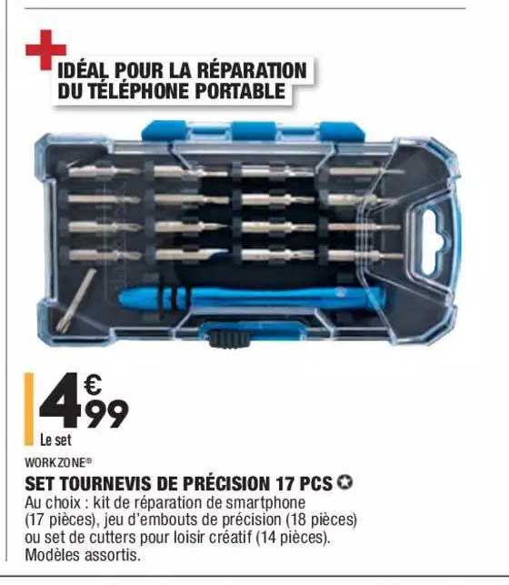 set tournevis de précision 17 pcs work zone