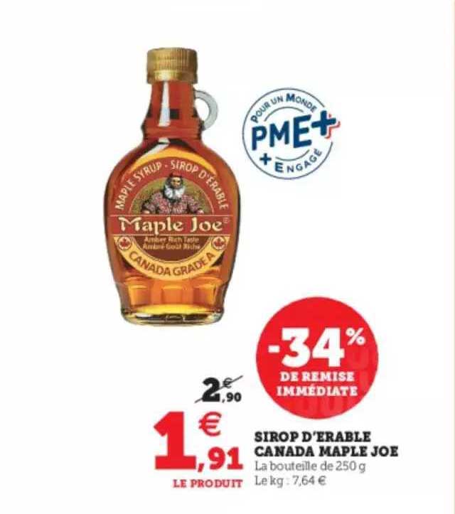 sirop d'érable canada maple joe